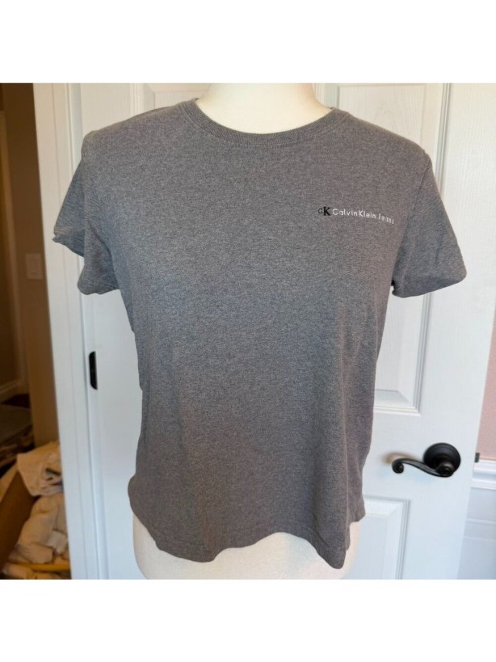 Vintage Calvin Klein 90s Cotton Crewneck Short Sleeve Shirt Size Medium